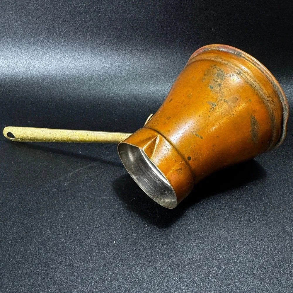 ODI Solid Copper Turkish Coffee Pot Brass Handle Made in Korea Vintage Cezve